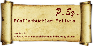 Pfaffenbüchler Szilvia névjegykártya