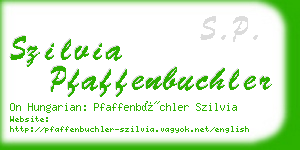 szilvia pfaffenbuchler business card